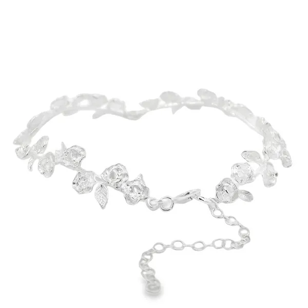 Sterling Silver Rose Bracelet Image 2 Erica DelGardo Jewelry Designs Houston, TX