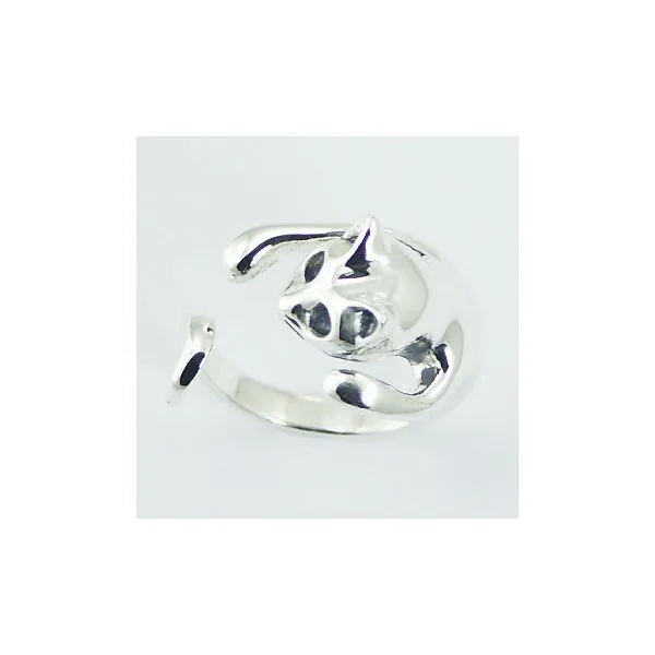Sterling Silver Cat Ring Image 2 Erica DelGardo Jewelry Designs Houston, TX