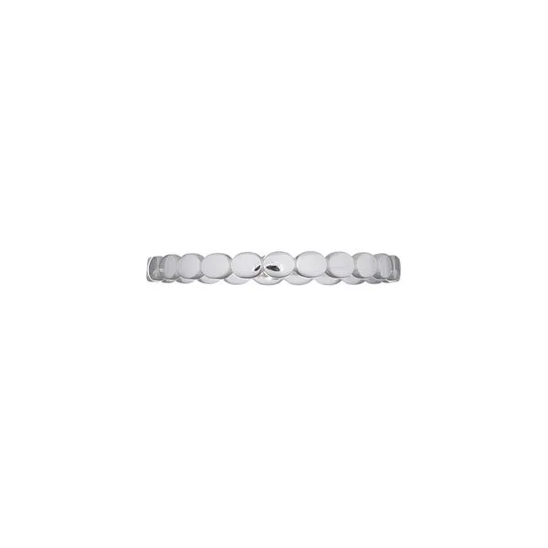 Sterling Silver Flat Bead Segmented Ring Image 2 Erica DelGardo Jewelry Designs Houston, TX