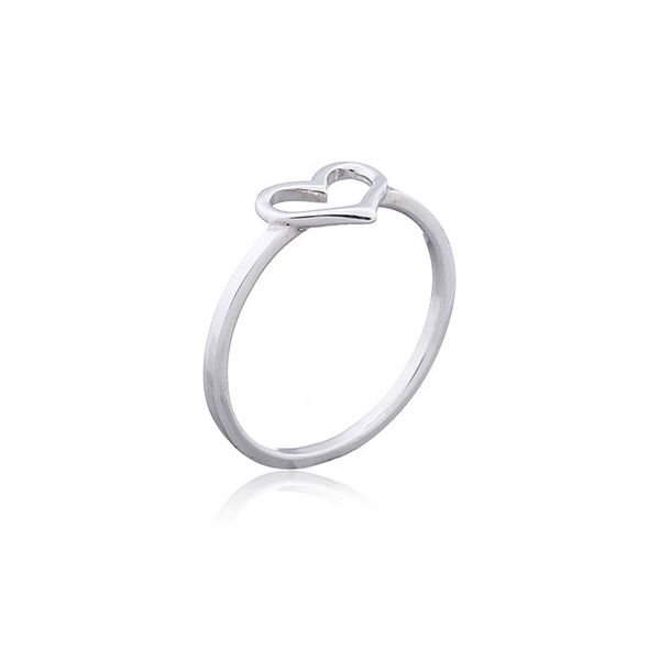 Sterling Silver Open Heart Ring Erica DelGardo Jewelry Designs Houston, TX