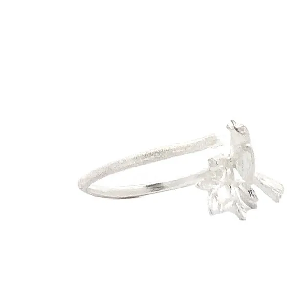 Sterling Silver Small Bird on Branch Ring Image 5 Erica DelGardo Jewelry Designs Houston, TX