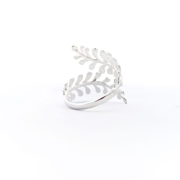 Sterling Silver Medium Fern Ring Image 4 Erica DelGardo Jewelry Designs Houston, TX