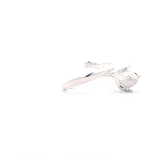 Sterling Silver Medium Lotus Ring Image 4 Erica DelGardo Jewelry Designs Houston, TX
