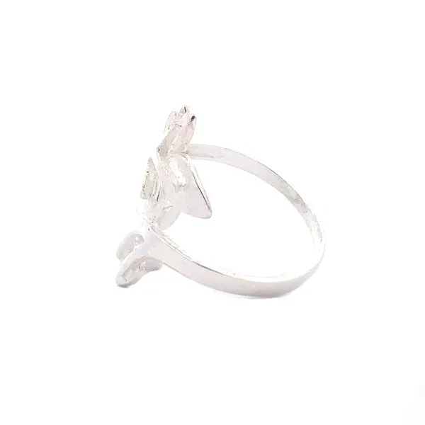 Sterling Silver Medium Leaves Ring Image 3 Erica DelGardo Jewelry Designs Houston, TX