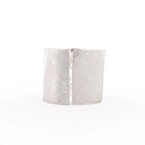 Sterling Silver Half Cut Out Swirl Band Image 3 Erica DelGardo Jewelry Designs Houston, TX