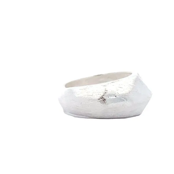 Sterling Silver Geometric Domed Ring Image 4 Erica DelGardo Jewelry Designs Houston, TX