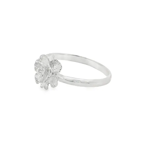 Sterling Silver Flower Ring Image 2 Erica DelGardo Jewelry Designs Houston, TX