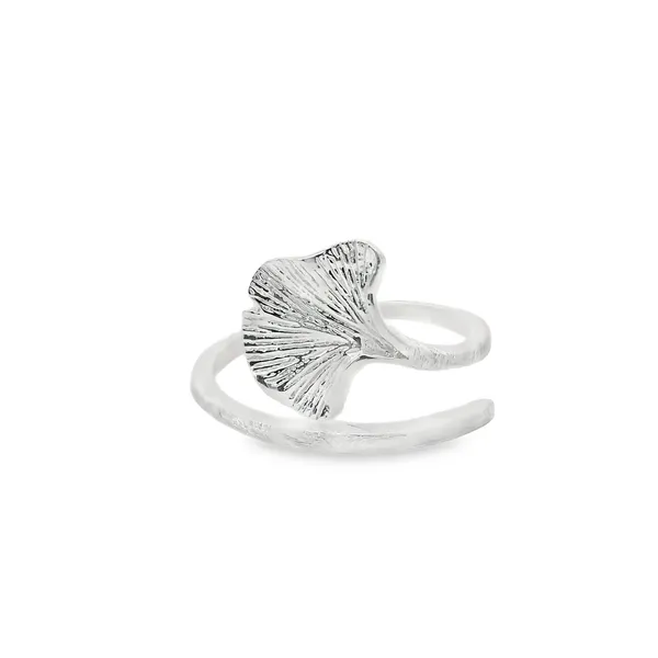 Sterling Silver Gingko Leaf Ring Erica DelGardo Jewelry Designs Houston, TX