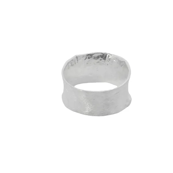 Sterling Silver Thick Textured Band Image 2 Erica DelGardo Jewelry Designs Houston, TX