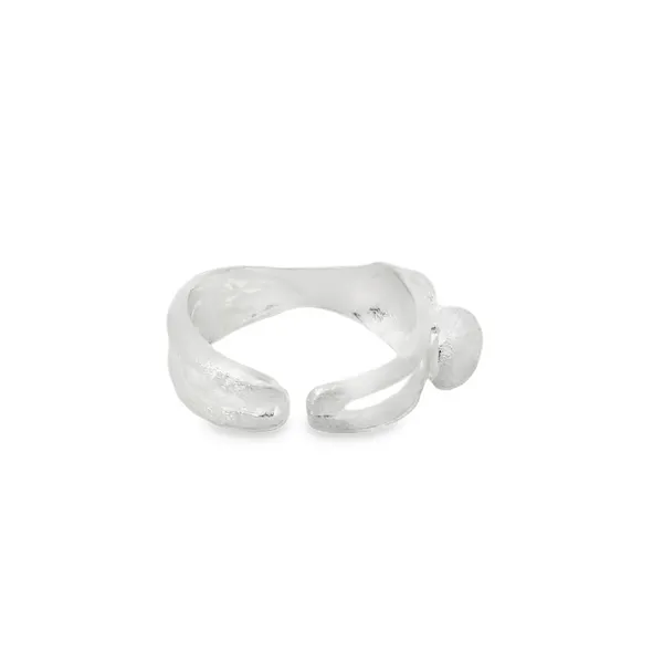 Sterling Silver Satin Avant Garde Ring Image 2 Erica DelGardo Jewelry Designs Houston, TX