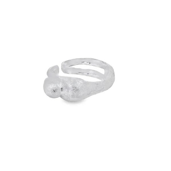 Sterling Silver Satin Avant Garde Ring Erica DelGardo Jewelry Designs Houston, TX