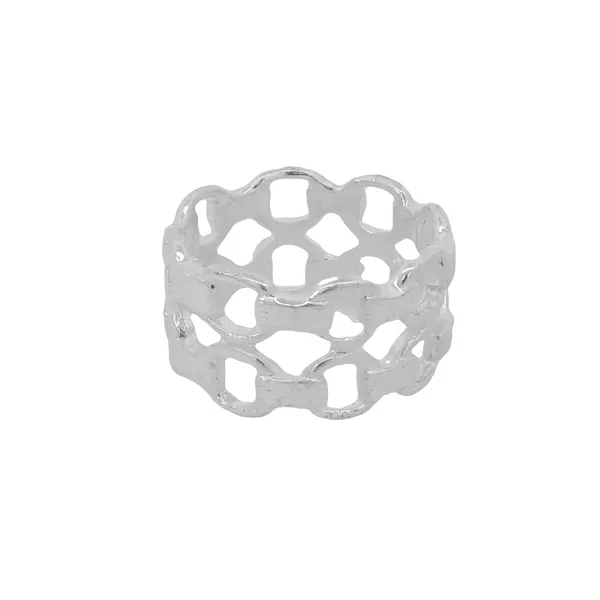 Sterling Silver Double Link Ring Size Erica DelGardo Jewelry Designs Houston, TX