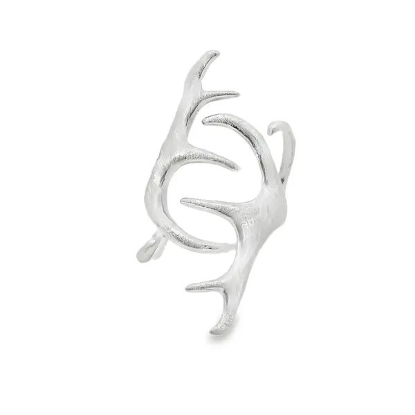 Sterling Silver Large Antler Ring Erica DelGardo Jewelry Designs Houston, TX