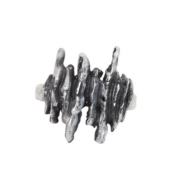 Sterling Silver Brutalist Style Ring Size 9.5 Erica DelGardo Jewelry Designs Houston, TX
