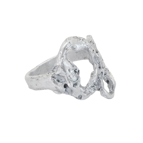 Sterling Silver Organic Freeform Ring Size 9.75 Image 2 Erica DelGardo Jewelry Designs Houston, TX