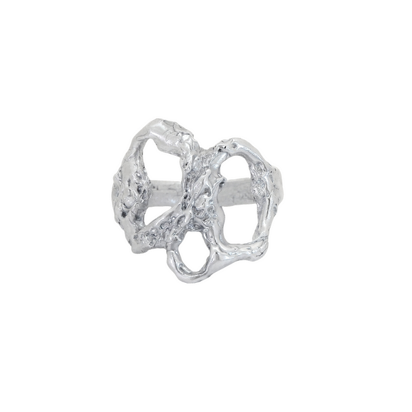 Sterling Silver Organic Freeform Ring Size 9.75 Erica DelGardo Jewelry Designs Houston, TX