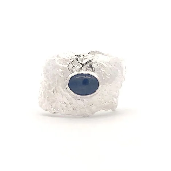 Sterling Silver Textured Open Band w/ Iolite Erica DelGardo Jewelry Designs Houston, TX