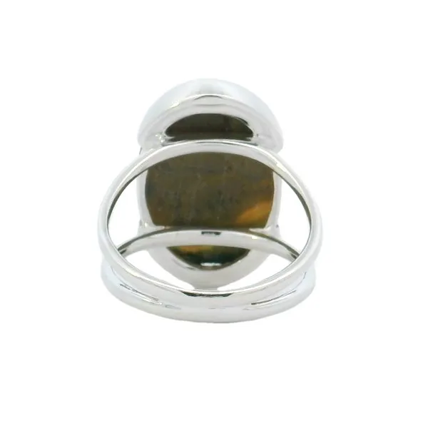 Sterling Silver Mustard Jasper Ring Image 3 Erica DelGardo Jewelry Designs Houston, TX