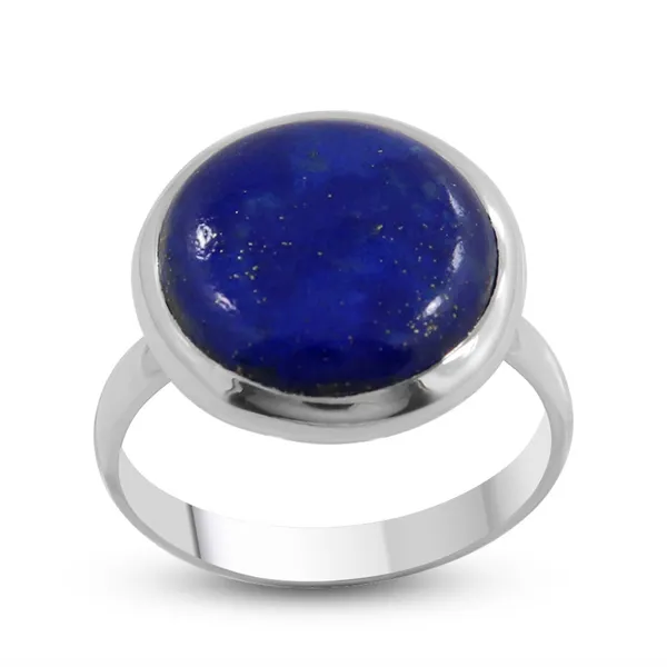 Sterling Silver Round Lapis Lazuli Ring Erica DelGardo Jewelry Designs Houston, TX