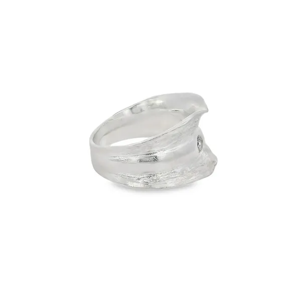 Sterling Silver CZ Belt Wide Ring Image 2 Erica DelGardo Jewelry Designs Houston, TX