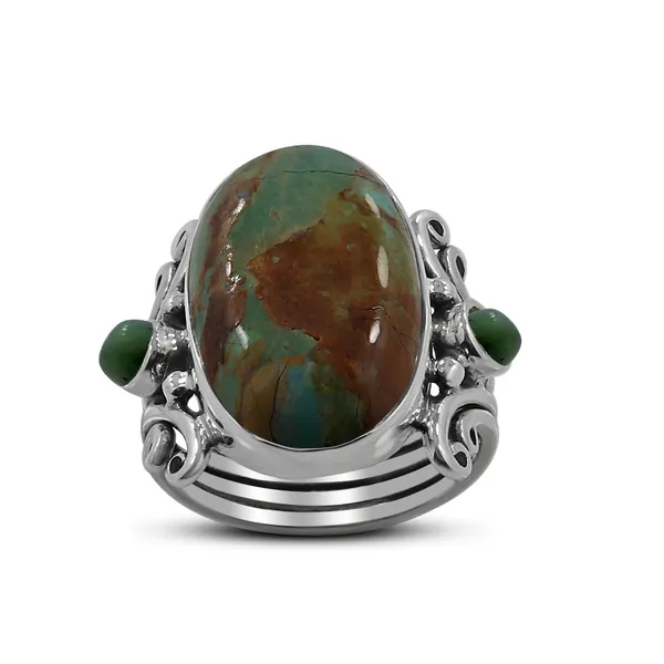 Sterling Silver Boulder Turquoise Ring. Erica DelGardo Jewelry Designs Houston, TX