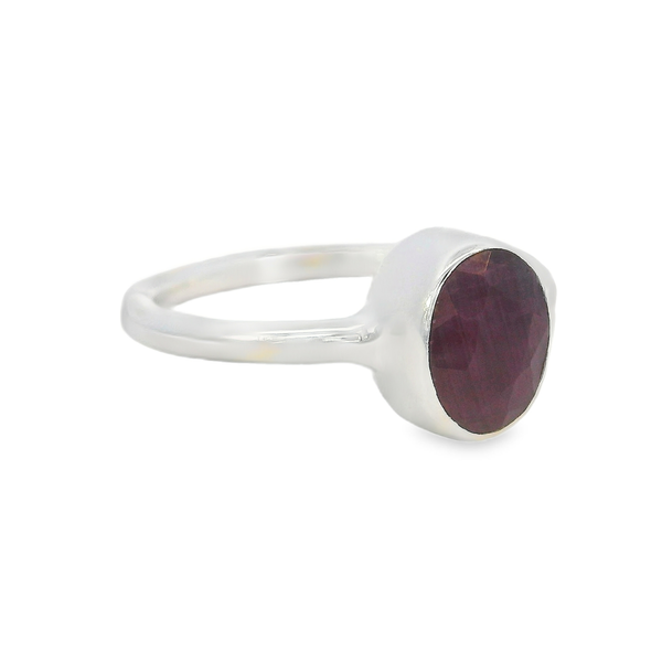 Sterling Silver Natural Ruby Ring - Size 7 Image 2 Erica DelGardo Jewelry Designs Houston, TX