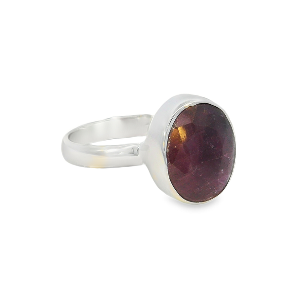 Sterling Silver Natural Ruby Ring - Size 7.5 Image 2 Erica DelGardo Jewelry Designs Houston, TX