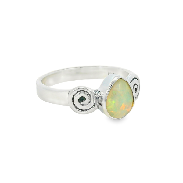 Sterling Silver Natural Ethiopian Opal Ring - Size 8 Image 2 Erica DelGardo Jewelry Designs Houston, TX