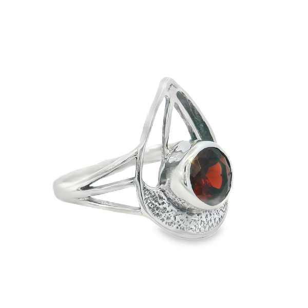 Sterling Silver Garnet Ring -  Size 6 Image 2 Erica DelGardo Jewelry Designs Houston, TX