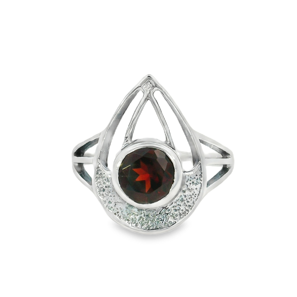 Sterling Silver Garnet Ring -  Size 6 Erica DelGardo Jewelry Designs Houston, TX