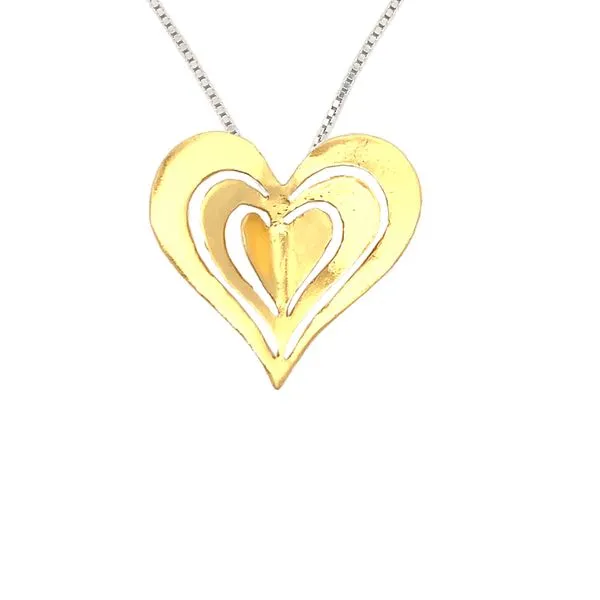 Sterling Silver GP Double Heart Pendant Erica DelGardo Jewelry Designs Houston, TX