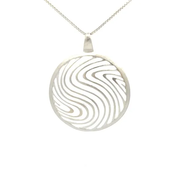 Sterling Silver Large Wave Pendant Erica DelGardo Jewelry Designs Houston, TX