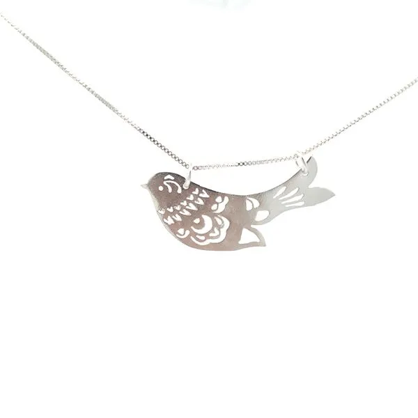 Sterling Silver Detailed Bird Pendant Erica DelGardo Jewelry Designs Houston, TX