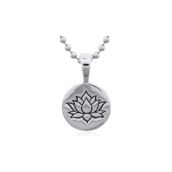 Sterling Silver Lotus Disk Pendant Erica DelGardo Jewelry Designs Houston, TX