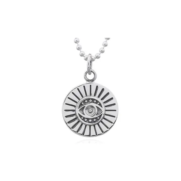 Sterling Silver Evil Eye Disk Pendant Erica DelGardo Jewelry Designs Houston, TX