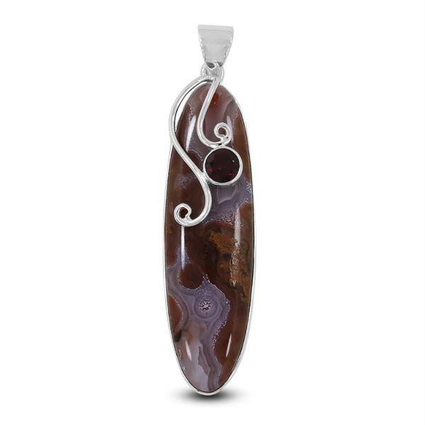 S.S. Agua Nueva Agate & Garnet Pendant Erica DelGardo Jewelry Designs Houston, TX