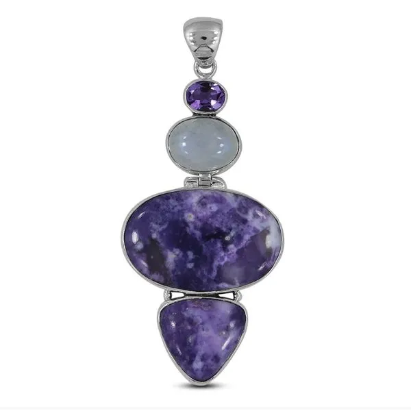 S.S. Morado Opal, Amethyst,& Moonstone Pendant Erica DelGardo Jewelry Designs Houston, TX