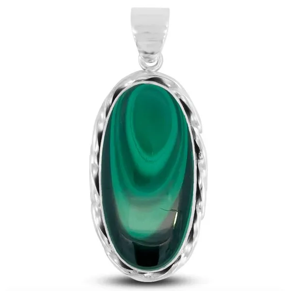 S.S. Malachite Pendant Erica DelGardo Jewelry Designs Houston, TX