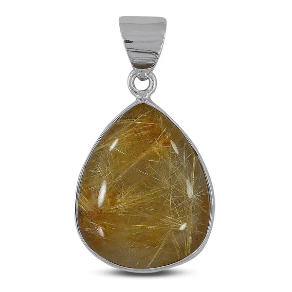 Sterling Silver Rutilated Quartz Pendant Erica DelGardo Jewelry Designs Houston, TX