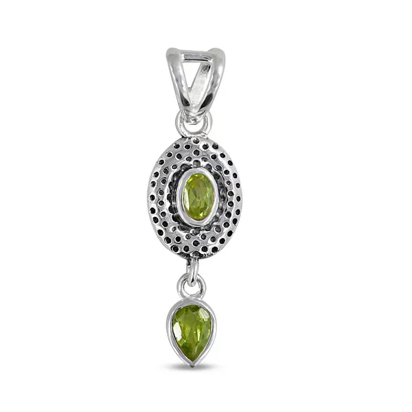 Sterling Silver Peridot Pendant Erica DelGardo Jewelry Designs Houston, TX