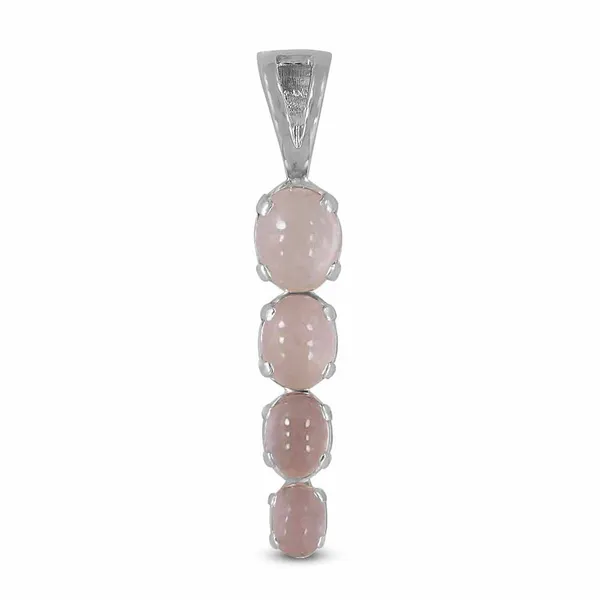 Sterling Silver Multi-Bezel Rose Quartz Pendant Erica DelGardo Jewelry Designs Houston, TX