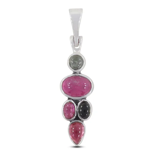 Sterling Silver Small Tourmaline Pendant Erica DelGardo Jewelry Designs Houston, TX