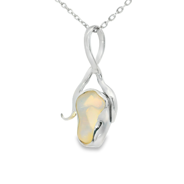 Sterling Silver Natural Form Pendant Image 2 Erica DelGardo Jewelry Designs Houston, TX