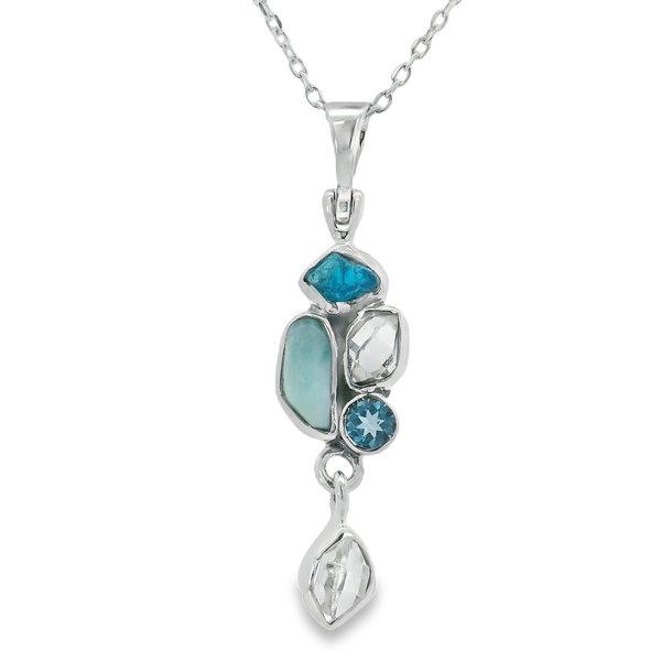 Sterling Silver Multi-Stone Pendant Erica DelGardo Jewelry Designs Houston, TX