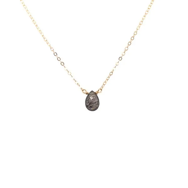 Dainty 14KYGF Moss Amethyst Necklace Erica DelGardo Jewelry Designs Houston, TX