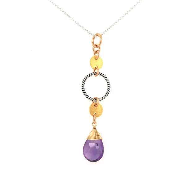 Sterling Silver Amethyst Briolette Necklace Erica DelGardo Jewelry Designs Houston, TX