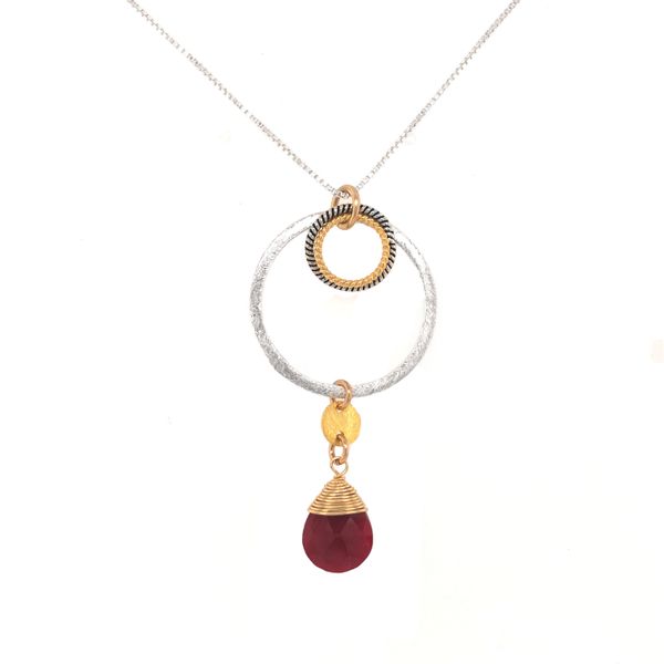 Sterling Silver Ruby Briolette Necklace Erica DelGardo Jewelry Designs Houston, TX