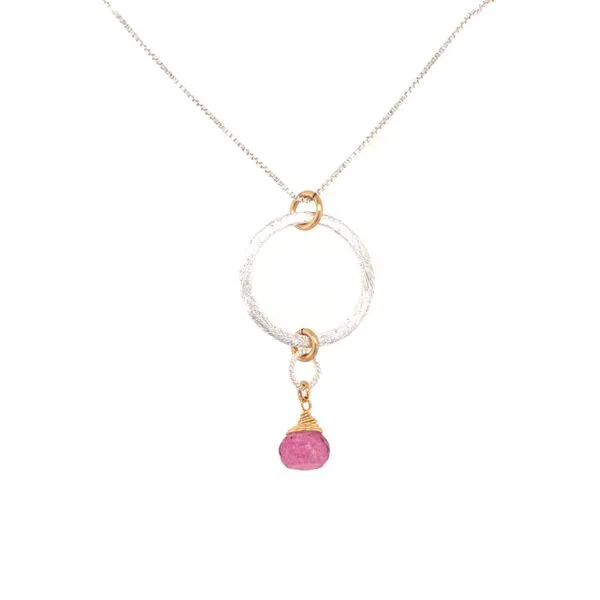 Sterling Silver Pink Quartz Briolette Necklace Erica DelGardo Jewelry Designs Houston, TX