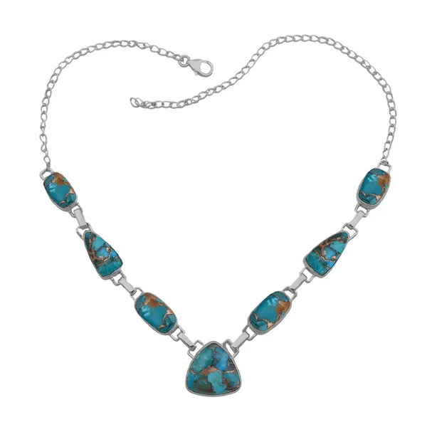 Sterling Silver Boulder Turquoise Necklace Erica DelGardo Jewelry Designs Houston, TX