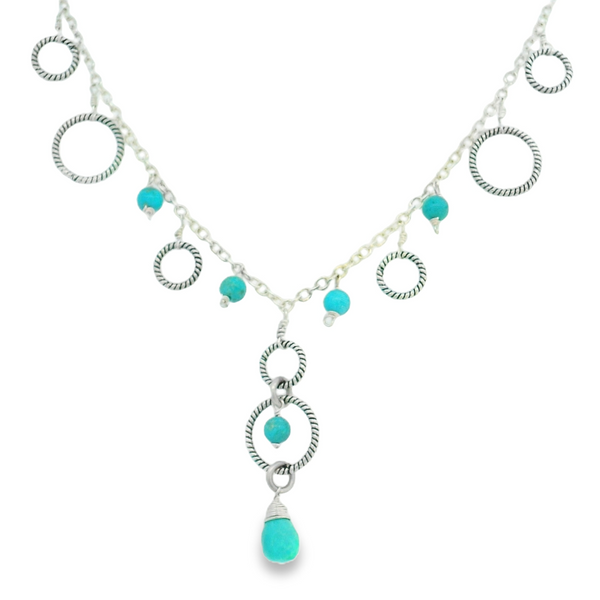 Sterling Silver and Turquoise Multi-Loop Necklace Erica DelGardo Jewelry Designs Houston, TX